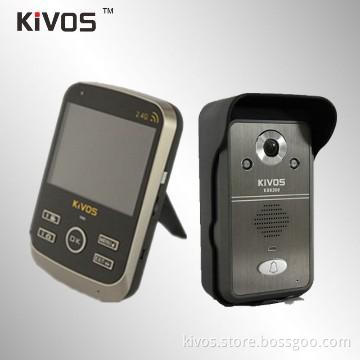 LCD Touch Key Wireless Door Phone Doorbell With IR Camera Waterproof